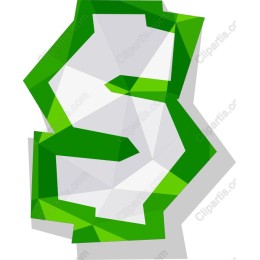 Green Polygonal 'S'