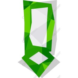 Vibrant Green Geometric Ribbon