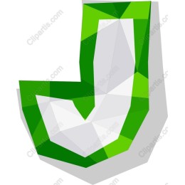 Vibrant Geometric Letter J