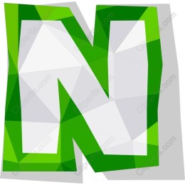 Stylized Green Letter N
