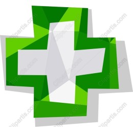 Vibrant Polygonal Medical Cross