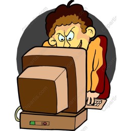 Playful Retro Computer Character