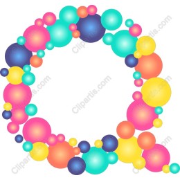 Colorful Bubble Wreath
