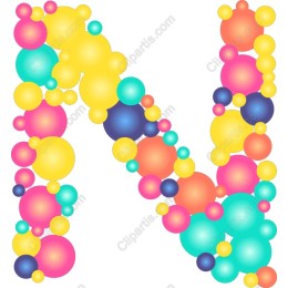 Bubble Letter N