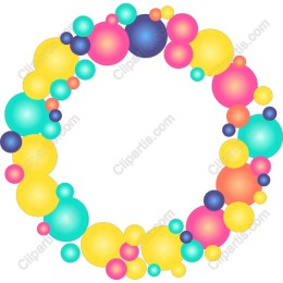 Colorful Bubble Wreath