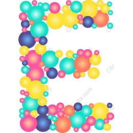 Colorful Letter E Circle