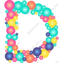Colorful Circle Alphabet D