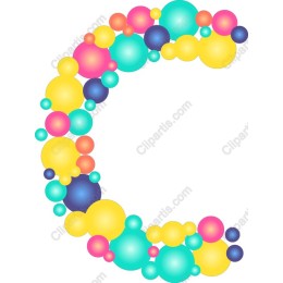 Colorful Bubble Letter C