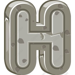 Stone Textured Letter H