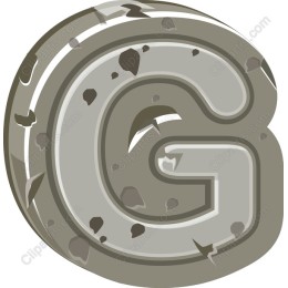Bold Stone Textured Letter G