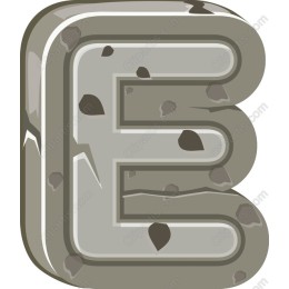 Rugged Stone Letter E