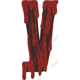 Dripping Gothic Letter V