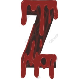 Dripping Blood Letter Z