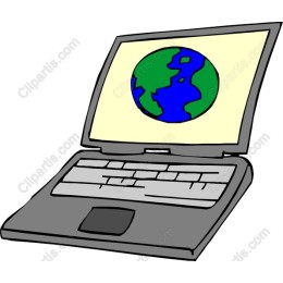 Laptop with Earth