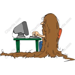 Quirky Long-Haired Tech Enthusiast