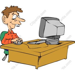 Cheerful Computer User