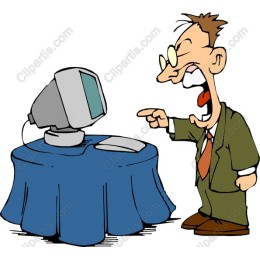 Frustrated Businessman vs. Computer