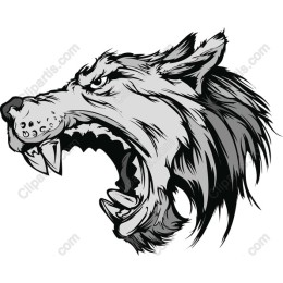 Fierce Wolf Head