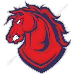Fierce Red Horse Mascot