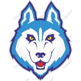 Fierce Blue Wolf Head