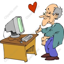 Joyful Connection - Elderly Man with Computer