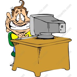 Cheerful Computer User