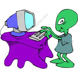 Alien Computer Enthusiast