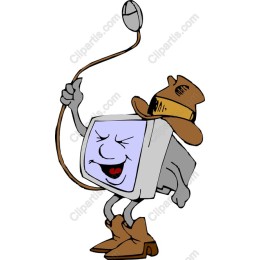 Cheerful Cartoon Computer