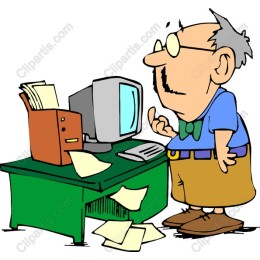 Whimsical Senior Computer User