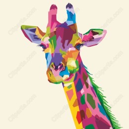 Colorful Geometric Giraffe