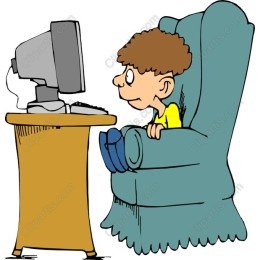Captivated Child at Computer