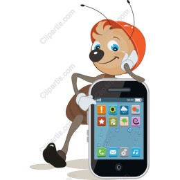 Playful Ant with Smartphone