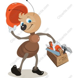 Whimsical Ant with Tools