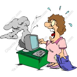 Computer Meltdown Cartoon