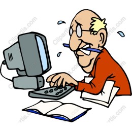Elderly Man at Computer