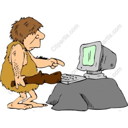 Caveman at Computer