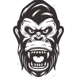 Fierce Gorilla Head