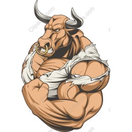 Fierce Muscular Bull