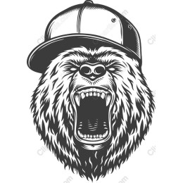 Roaring Bear in Cap