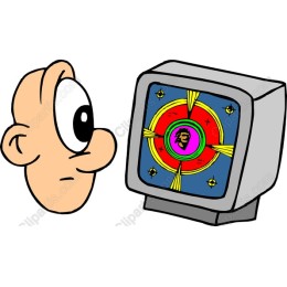 Cartoon Character and Computer Screen