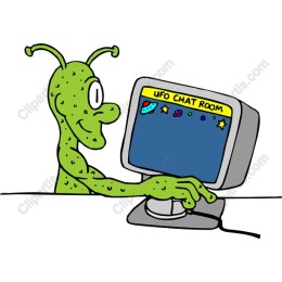 Cheerful Alien Online Chat Room