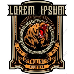 Fierce Roaring Bear Emblem