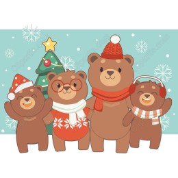 Cheerful Bear Family
