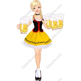 Festive Beer Waitress