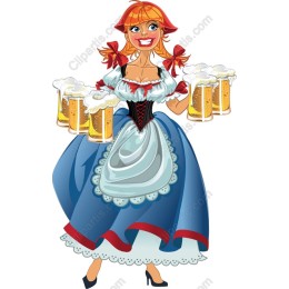 Cheerful Beer Maiden