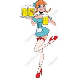 Cheerful Beer Maiden
