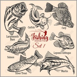 Fishing American Fish Set 1