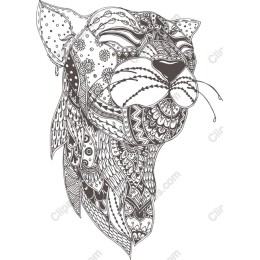 Intricate Big Cat Mandala