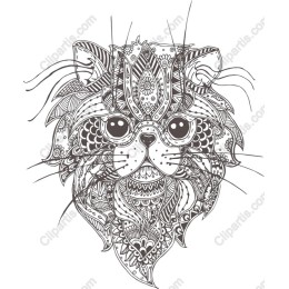 Intricate Cat Portrait