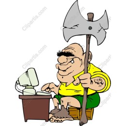Grumpy Gamer with Axe